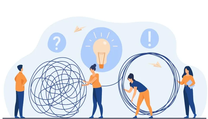 Header illustration showing common challenges in architectural and engineering project management